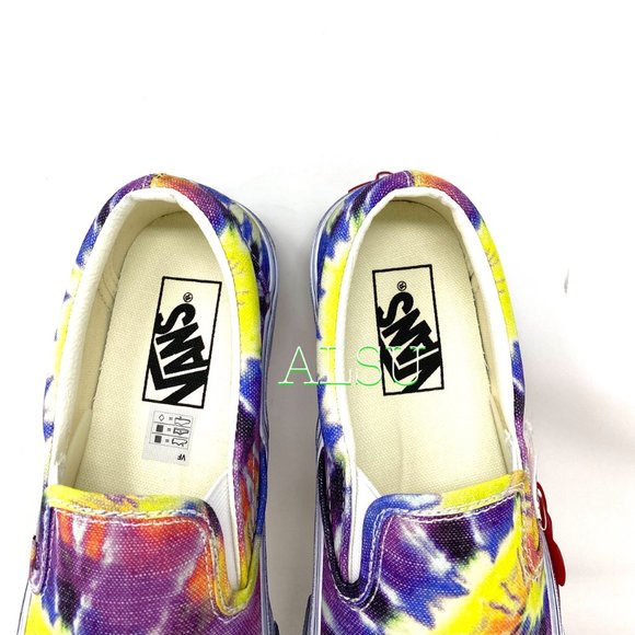 💖MEGA SALE💖VANS Classic Slip On Washed Tie-Dye Canvas Women's VN0A4U3819X - Picture 6 of 9